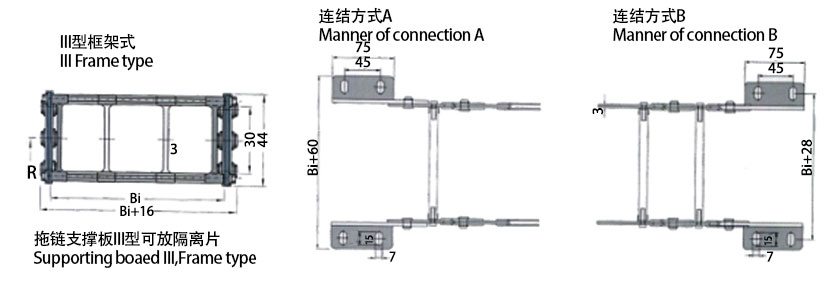 TL III型鋼制拖鏈上下分開式圖片